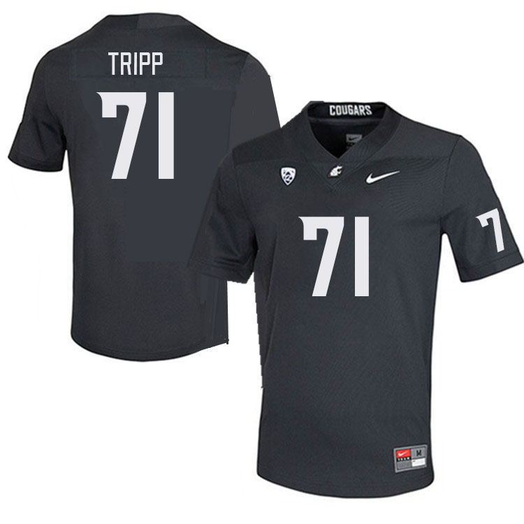 Washington State Cougars #71 Ashton Tripp College Football Jerseys Stitched Sale-Charcoal